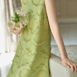 Solid color sleeveless fringe dress