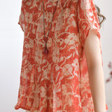 French vintage printed shirt