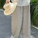 Loose Straight Stripe Pants