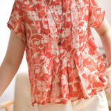 French vintage printed shirt