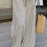 Loose Straight Stripe Pants