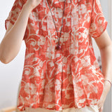 French vintage printed shirt