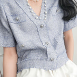 French-style short sleeve jacket