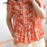 French vintage printed shirt