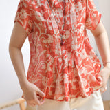 French vintage printed shirt