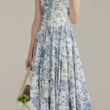 Printed Cami A-line Maxi Dress