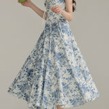 Printed Cami A-line Maxi Dress
