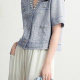 French-style short sleeve jacket