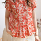 French vintage printed shirt