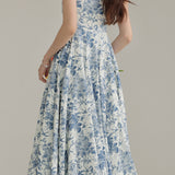 Printed Cami A-line Maxi Dress