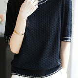 Casual versatile knit T-shirt