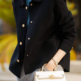 Stand Collar Side Pocket Melton Coat - 3 Colors Available