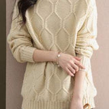 Half turtleneck loose knitted sweater