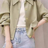 Simple Stand Collar Tailored Jacket