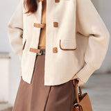 Versatile color-contrasting cardigan